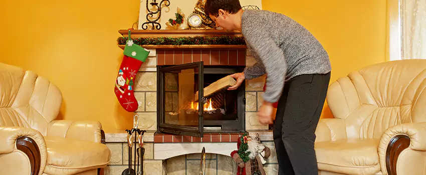 Rusted Metal Fireplace Restoration in Ridgecrest, California
